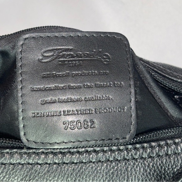 Vintage Fossil 75082 Black Pebble Leather Front Pocket - Picture 11 of 13